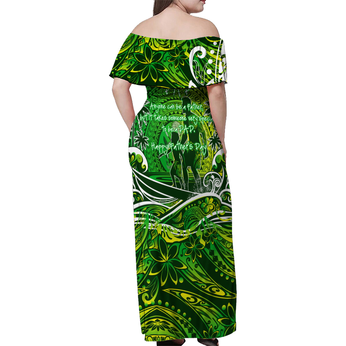 Father's Day Cook Islands Family Matching Off Shoulder Maxi Dress and Hawaiian Shirt Special Dad Polynesia Paradise DT02 - Polynesian Pride