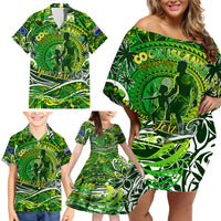 Father's Day Cook Islands Family Matching Off Shoulder Short Dress and Hawaiian Shirt Special Dad Polynesia Paradise DT02 - Polynesian Pride