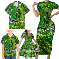 Father's Day Cook Islands Family Matching Short Sleeve Bodycon Dress and Hawaiian Shirt Special Dad Polynesia Paradise DT02 - Polynesian Pride