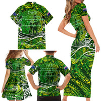 Father's Day Cook Islands Family Matching Short Sleeve Bodycon Dress and Hawaiian Shirt Special Dad Polynesia Paradise DT02 - Polynesian Pride