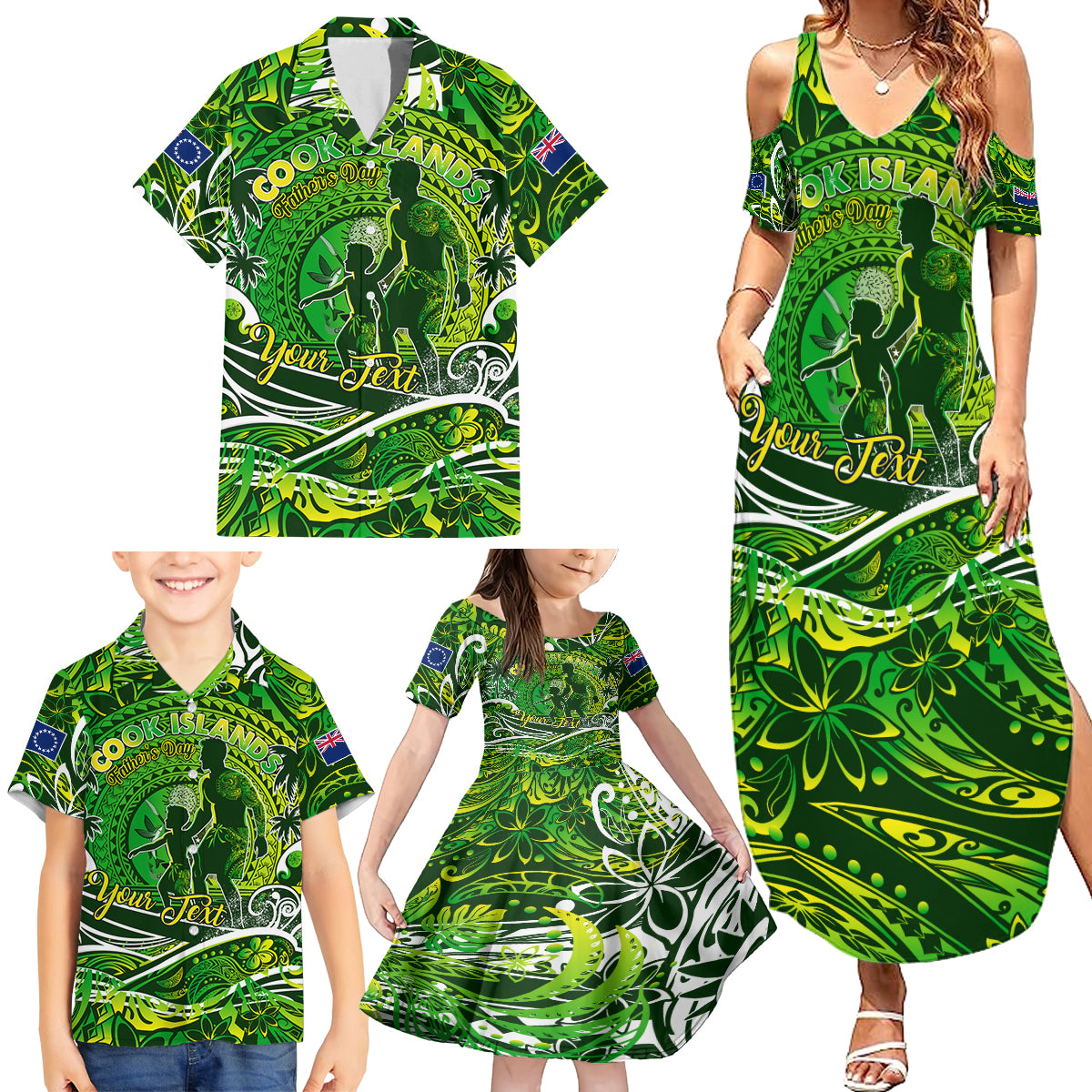 Father's Day Cook Islands Family Matching Summer Maxi Dress and Hawaiian Shirt Special Dad Polynesia Paradise DT02 - Polynesian Pride