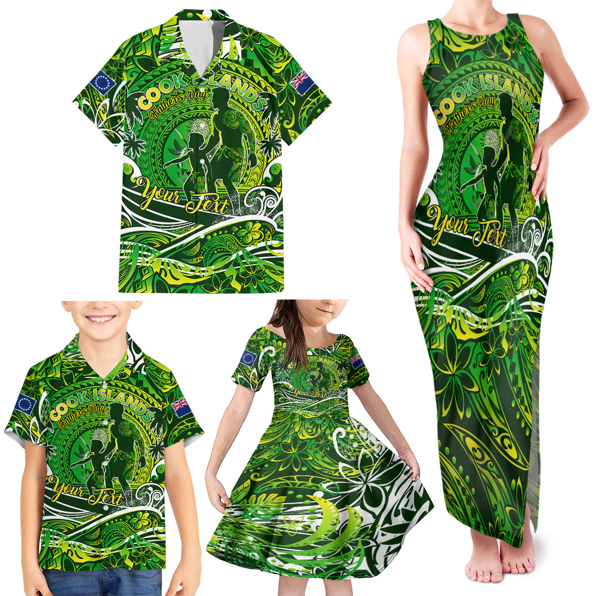 Father's Day Cook Islands Family Matching Tank Maxi Dress and Hawaiian Shirt Special Dad Polynesia Paradise DT02 - Polynesian Pride