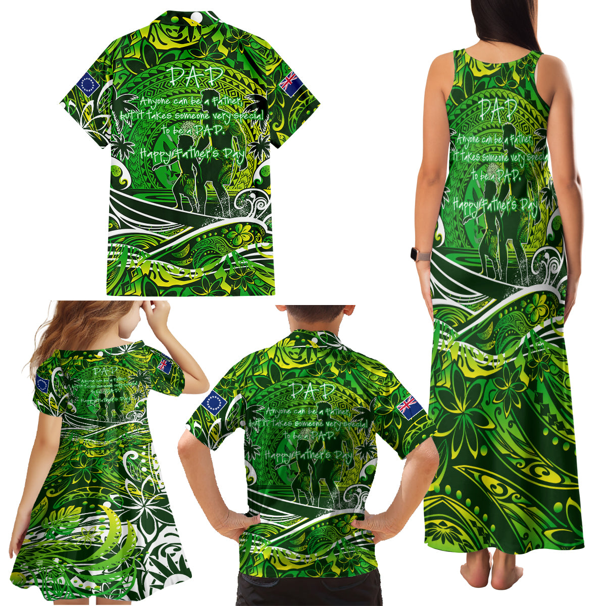 Father's Day Cook Islands Family Matching Tank Maxi Dress and Hawaiian Shirt Special Dad Polynesia Paradise DT02 - Polynesian Pride