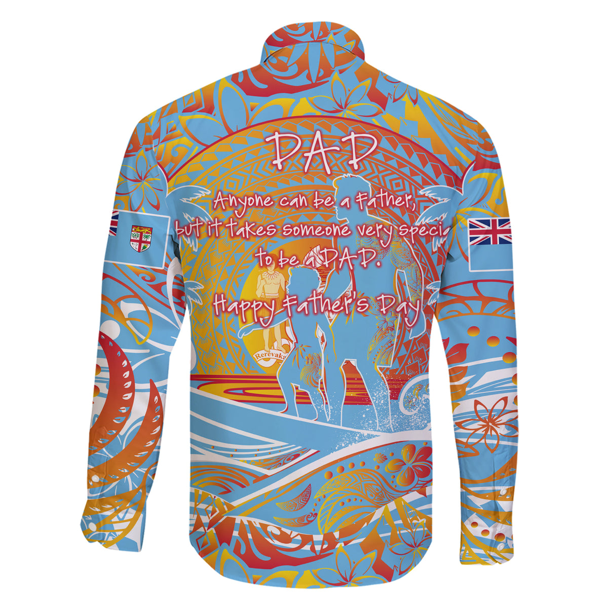 Father's Day Fiji Family Matching Short Sleeve Bodycon Dress and Hawaiian Shirt Special Dad Polynesia Paradise DT02 - Polynesian Pride