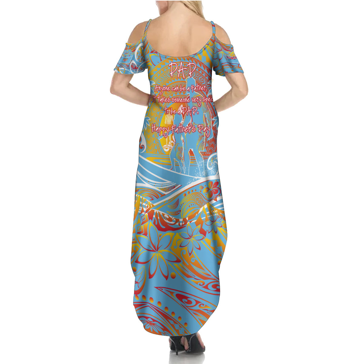 Father's Day Fiji Family Matching Summer Maxi Dress and Hawaiian Shirt Special Dad Polynesia Paradise DT02 - Polynesian Pride