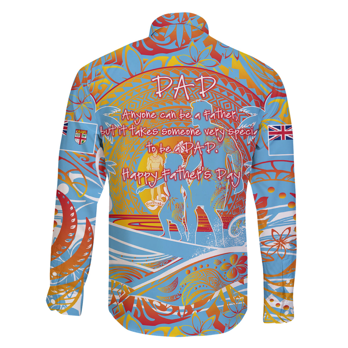 Father's Day Fiji Family Matching Tank Maxi Dress and Hawaiian Shirt Special Dad Polynesia Paradise DT02 - Polynesian Pride