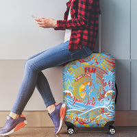 Father's Day Fiji Luggage Cover Special Dad Polynesia Paradise DT02 - Polynesian Pride