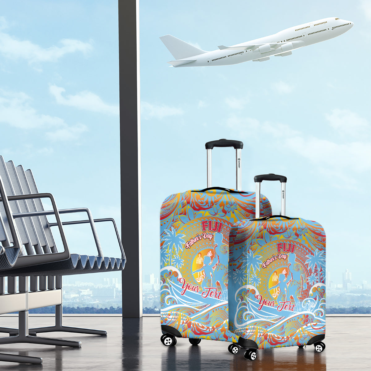 Father's Day Fiji Luggage Cover Special Dad Polynesia Paradise DT02 - Polynesian Pride