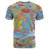 Father's Day Fiji T Shirt Special Dad Polynesia Paradise DT02 Red - Polynesian Pride