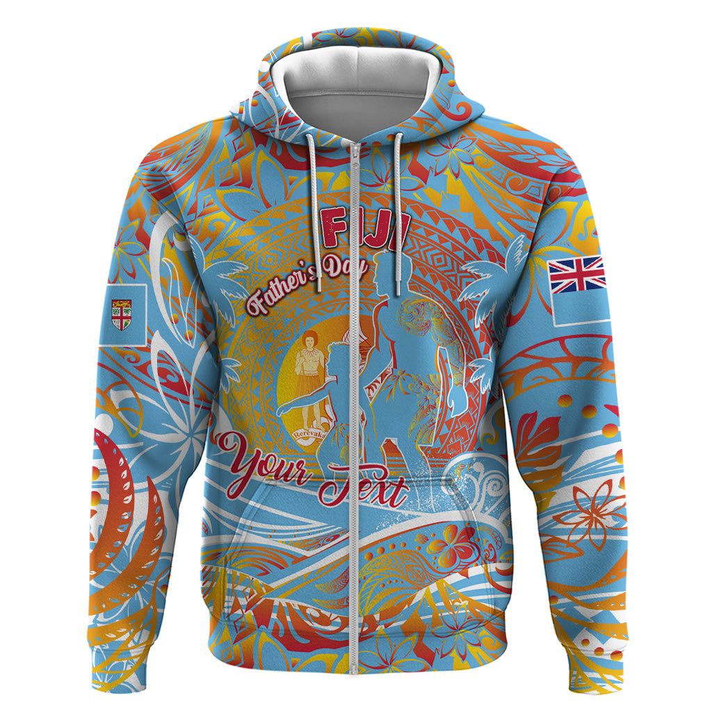 Father's Day Fiji Zip Hoodie Special Dad Polynesia Paradise DT02 Zip Hoodie Red - Polynesian Pride