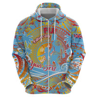 Father's Day Fiji Zip Hoodie Special Dad Polynesia Paradise DT02 - Polynesian Pride