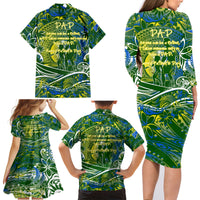 Father's Day Solomon Islands Family Matching Long Sleeve Bodycon Dress and Hawaiian Shirt Special Dad Polynesia Paradise DT02 - Polynesian Pride