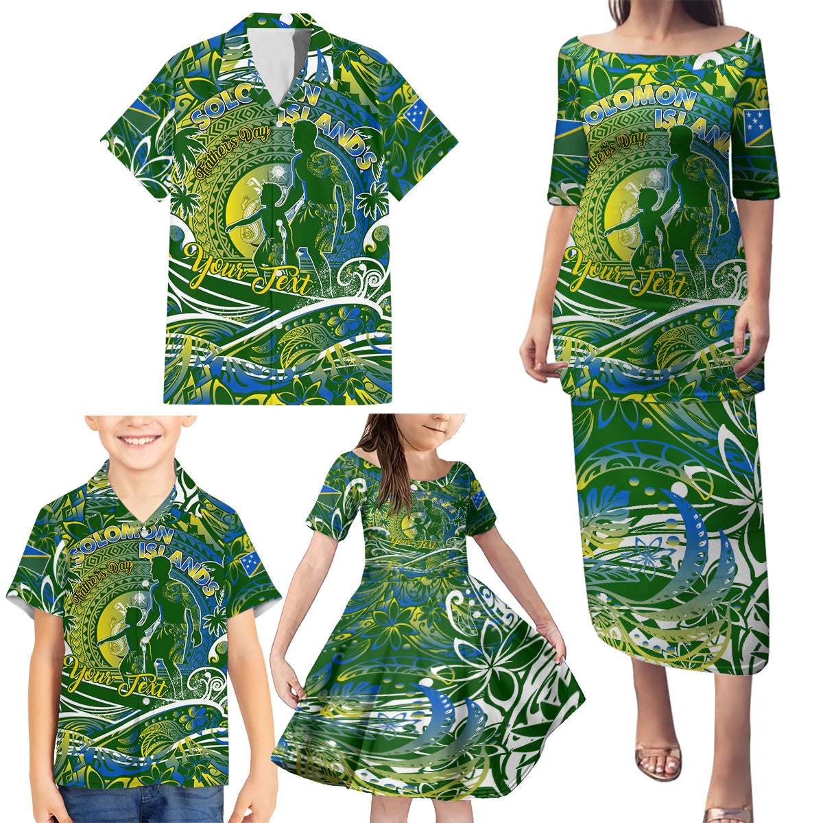 Father's Day Solomon Islands Family Matching Puletasi and Hawaiian Shirt Special Dad Polynesia Paradise DT02 - Polynesian Pride