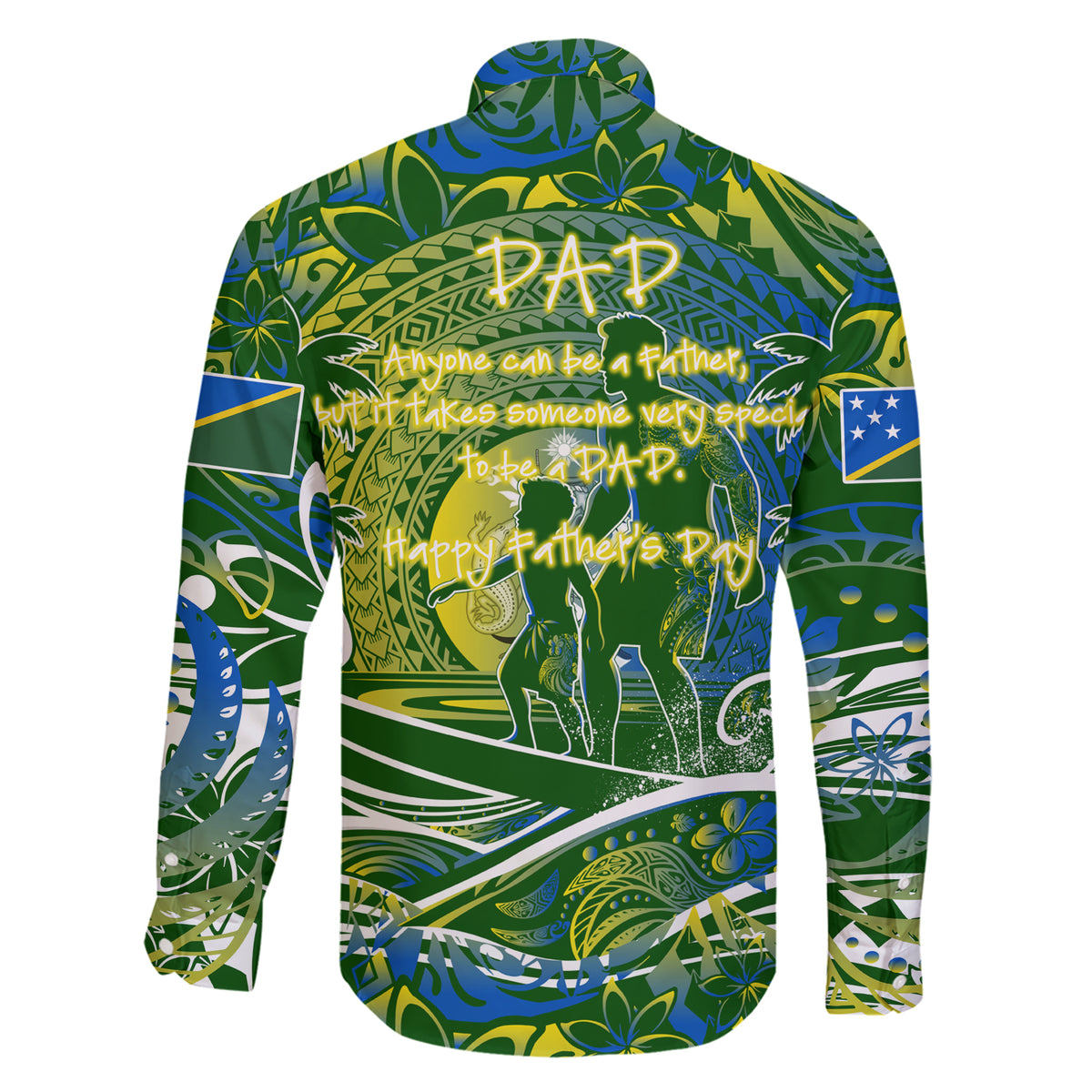 Father's Day Solomon Islands Family Matching Short Sleeve Bodycon Dress and Hawaiian Shirt Special Dad Polynesia Paradise DT02 - Polynesian Pride