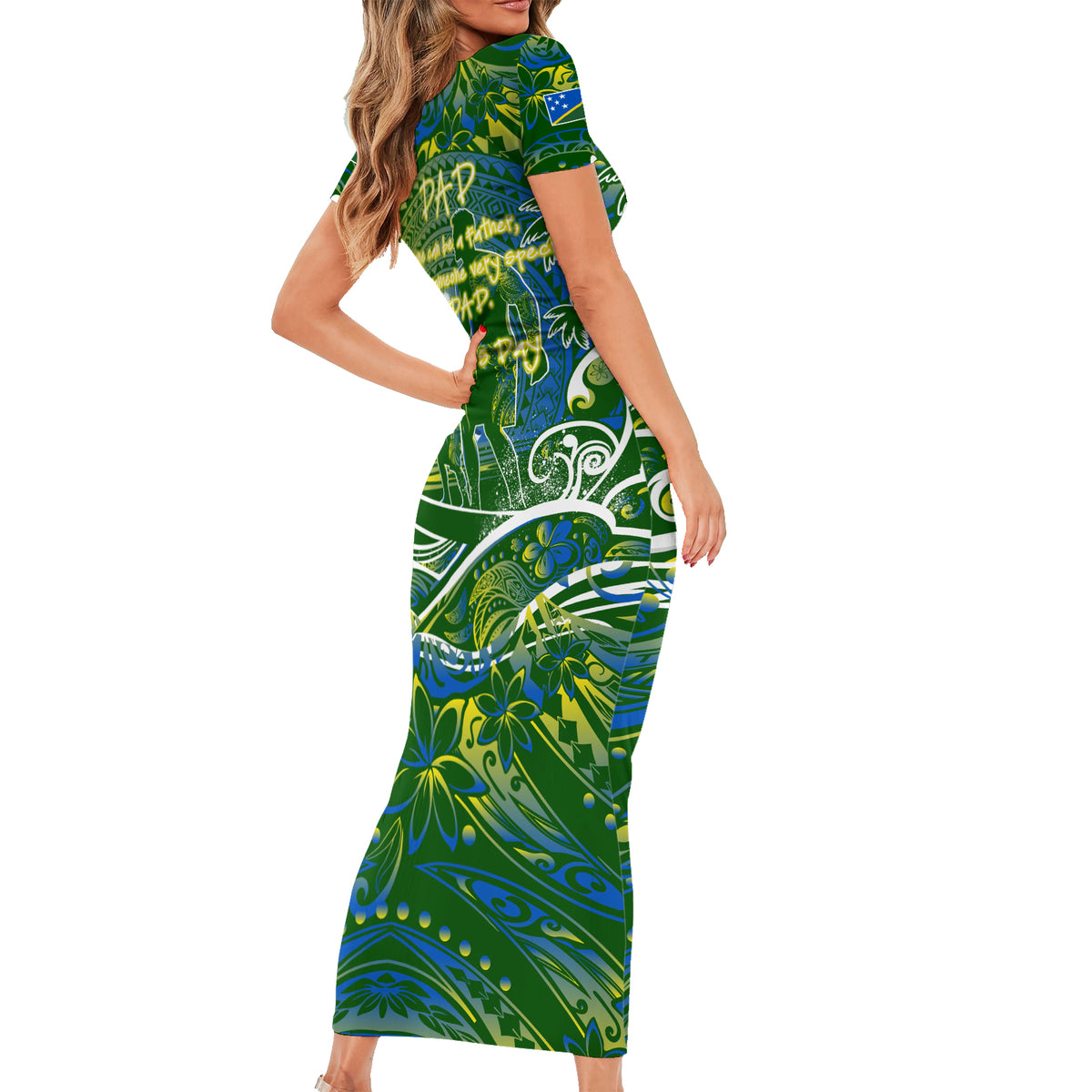 Father's Day Solomon Islands Family Matching Short Sleeve Bodycon Dress and Hawaiian Shirt Special Dad Polynesia Paradise DT02 - Polynesian Pride