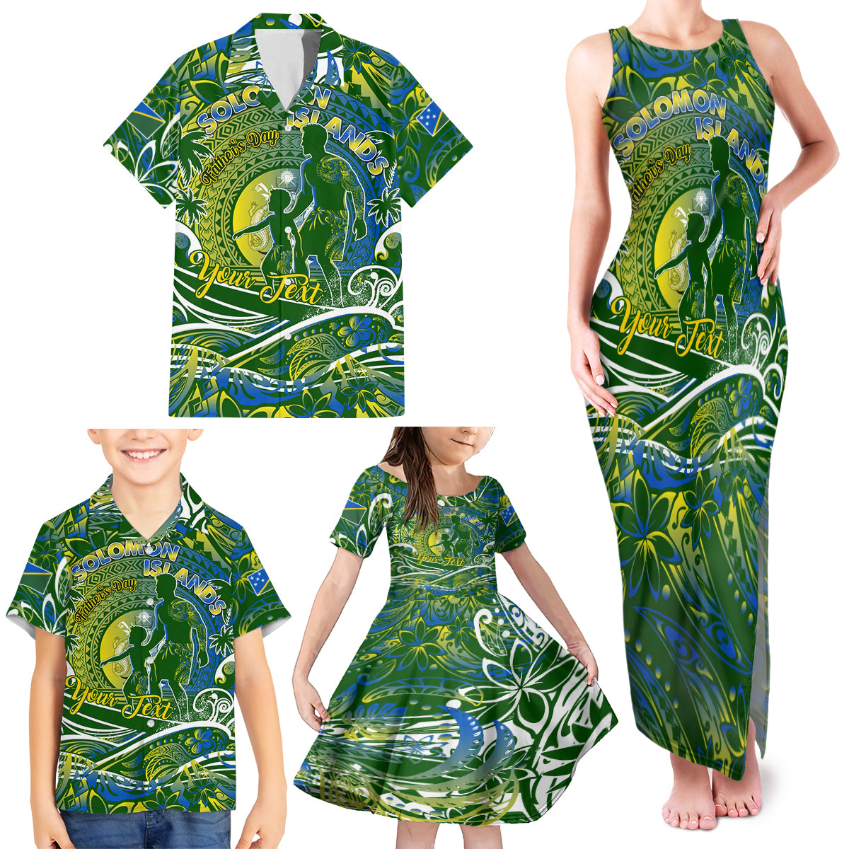 Father's Day Solomon Islands Family Matching Tank Maxi Dress and Hawaiian Shirt Special Dad Polynesia Paradise DT02 - Polynesian Pride