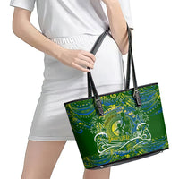 Father's Day Solomon Islands Leather Tote Bag Special Dad Polynesia Paradise DT02 - Polynesian Pride
