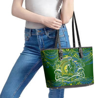 Father's Day Solomon Islands Leather Tote Bag Special Dad Polynesia Paradise DT02 - Polynesian Pride