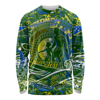 Father's Day Solomon Islands Long Sleeve Shirt Special Dad Polynesia Paradise DT02 Unisex Green - Polynesian Pride