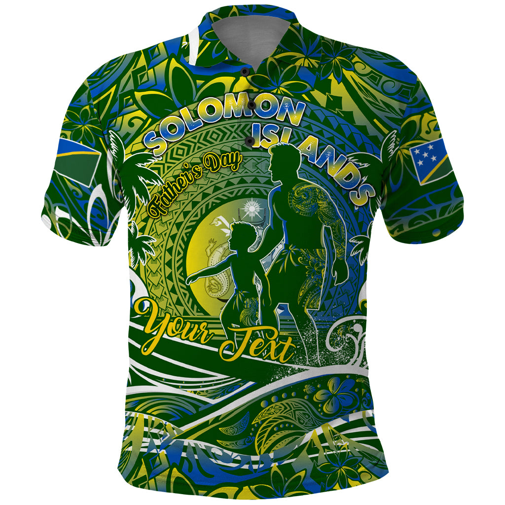 Father's Day Solomon Islands Polo Shirt Special Dad Polynesia Paradise DT02 Green - Polynesian Pride