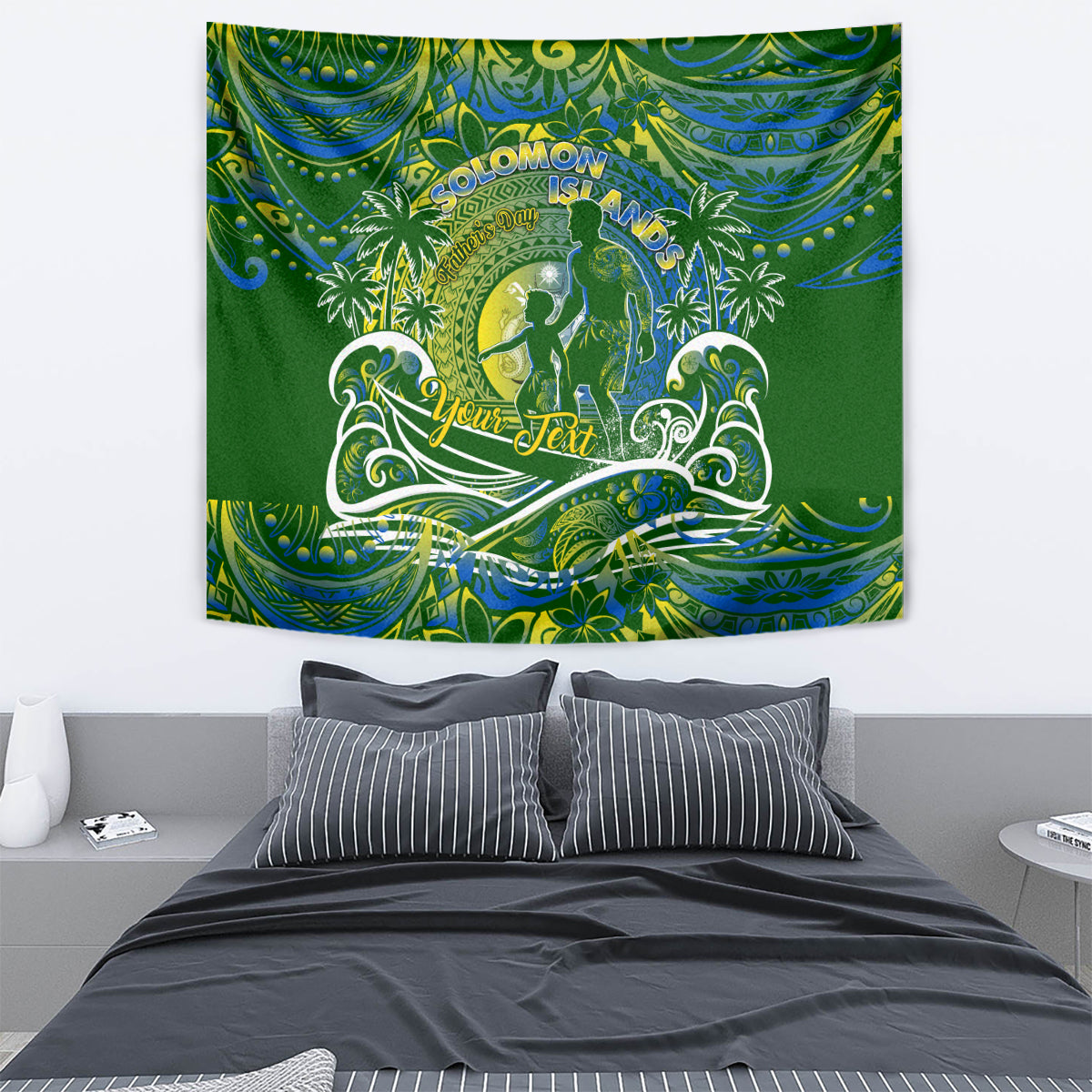 Father's Day Solomon Islands Tapestry Special Dad Polynesia Paradise
