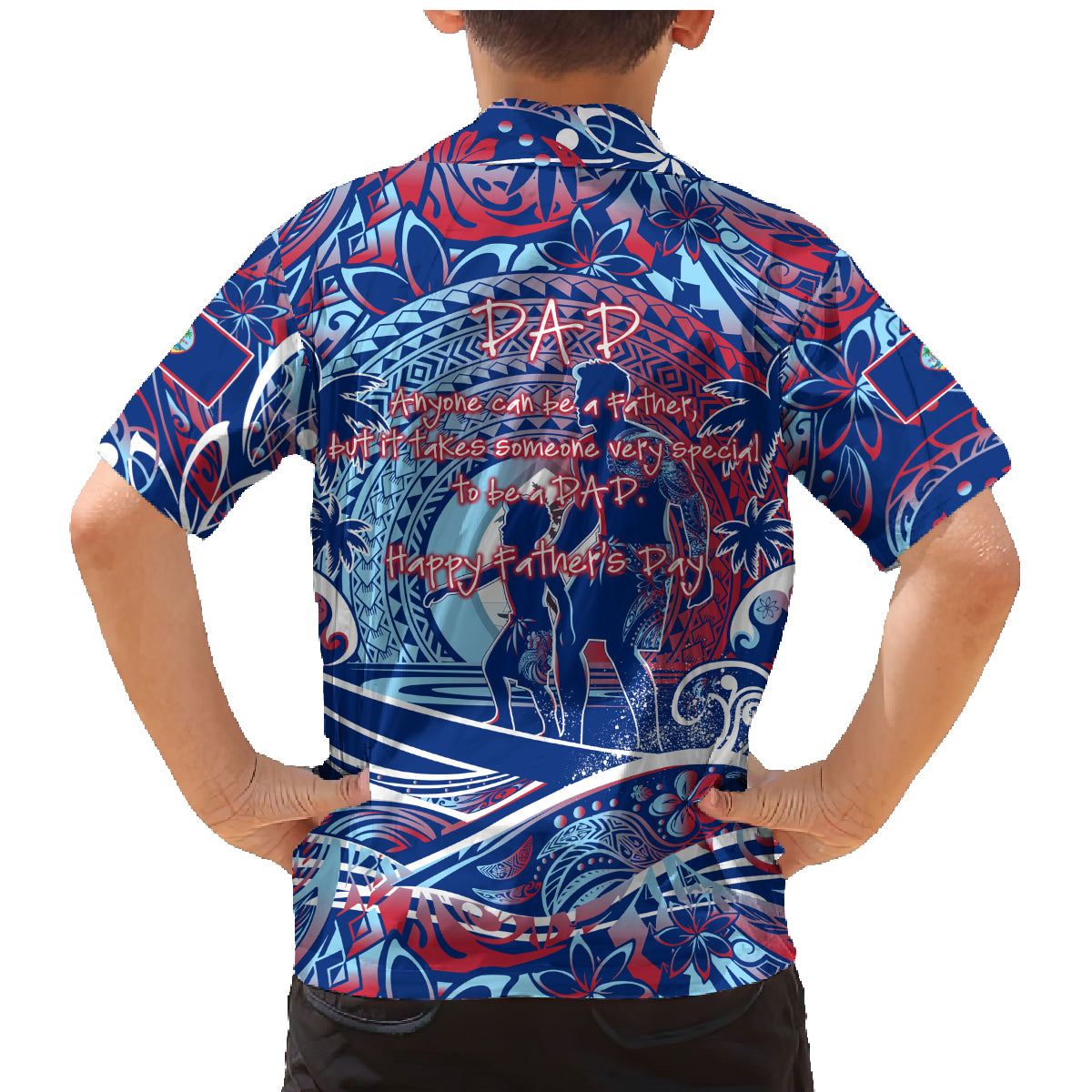 Father's Day Guam Family Matching Mermaid Dress and Hawaiian Shirt Special Dad Polynesia Paradise DT02 - Polynesian Pride