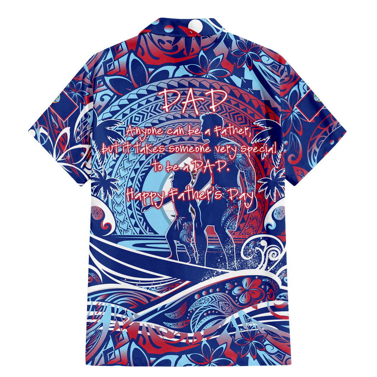 Father's Day Guam Family Matching Mermaid Dress and Hawaiian Shirt Special Dad Polynesia Paradise DT02 - Polynesian Pride