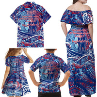 Father's Day Guam Family Matching Off Shoulder Maxi Dress and Hawaiian Shirt Special Dad Polynesia Paradise DT02 - Polynesian Pride