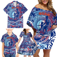 Father's Day Guam Family Matching Off Shoulder Short Dress and Hawaiian Shirt Special Dad Polynesia Paradise DT02 - Polynesian Pride