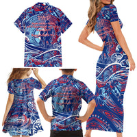 Father's Day Guam Family Matching Short Sleeve Bodycon Dress and Hawaiian Shirt Special Dad Polynesia Paradise DT02 - Polynesian Pride