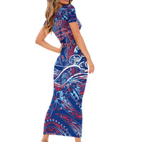 Father's Day Guam Family Matching Short Sleeve Bodycon Dress and Hawaiian Shirt Special Dad Polynesia Paradise DT02 - Polynesian Pride