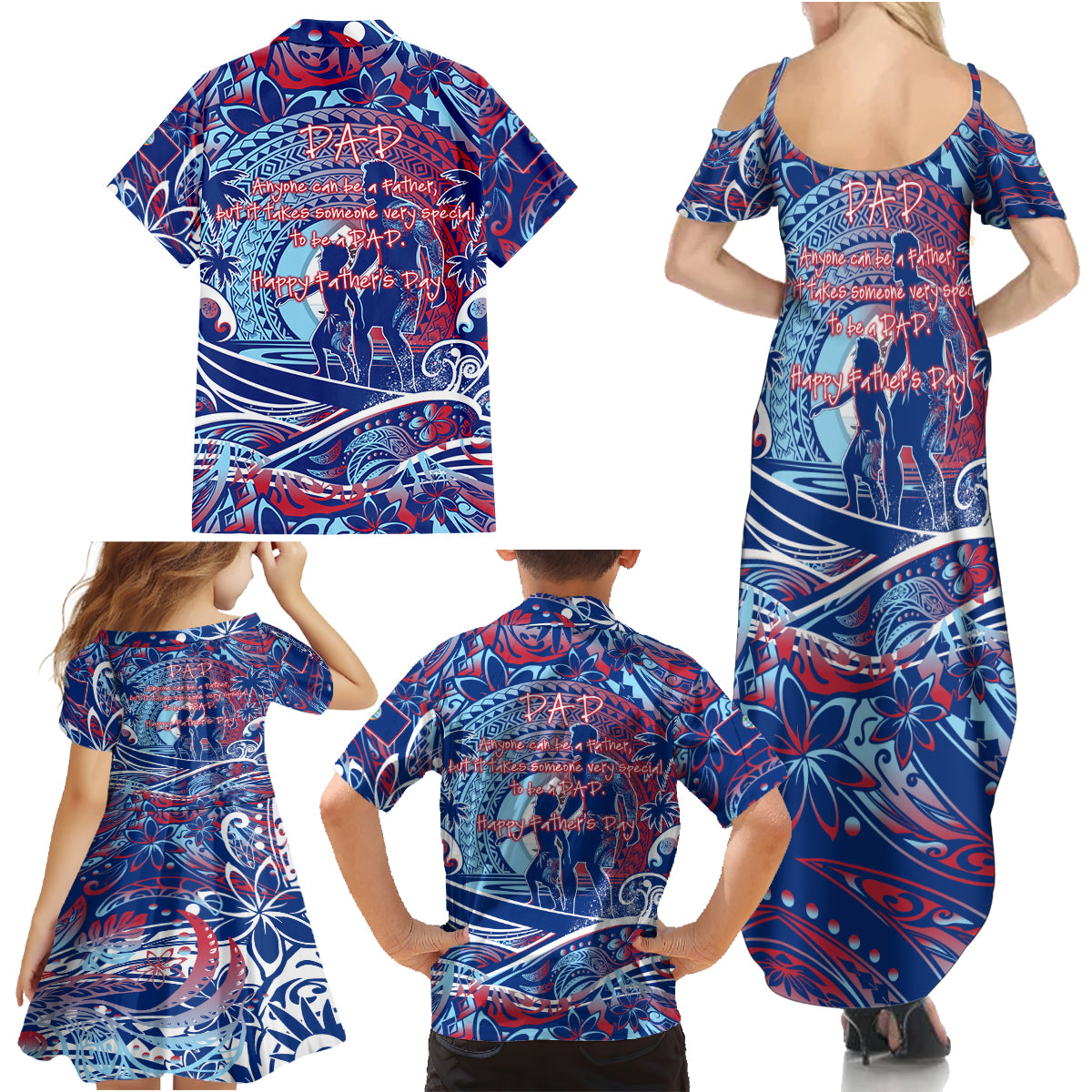 Father's Day Guam Family Matching Summer Maxi Dress and Hawaiian Shirt Special Dad Polynesia Paradise DT02 - Polynesian Pride