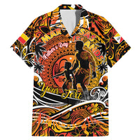 Father's Day Marquesas Islands Family Matching Mermaid Dress and Hawaiian Shirt Special Dad Polynesia Paradise DT02 Dad's Shirt - Short Sleeve Orange - Polynesian Pride