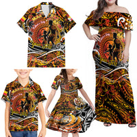 Father's Day Marquesas Islands Family Matching Off Shoulder Maxi Dress and Hawaiian Shirt Special Dad Polynesia Paradise DT02 - Polynesian Pride
