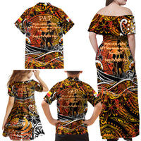 Father's Day Marquesas Islands Family Matching Off Shoulder Maxi Dress and Hawaiian Shirt Special Dad Polynesia Paradise DT02 - Polynesian Pride