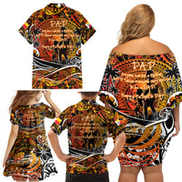 Father's Day Marquesas Islands Family Matching Off Shoulder Short Dress and Hawaiian Shirt Special Dad Polynesia Paradise DT02 - Polynesian Pride