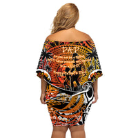 Father's Day Marquesas Islands Family Matching Off Shoulder Short Dress and Hawaiian Shirt Special Dad Polynesia Paradise DT02 - Polynesian Pride