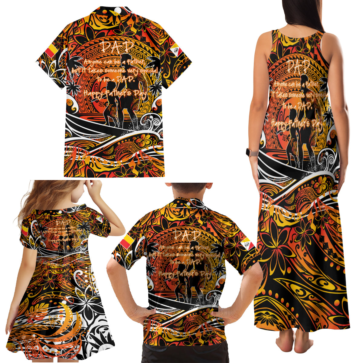 Father's Day Marquesas Islands Family Matching Tank Maxi Dress and Hawaiian Shirt Special Dad Polynesia Paradise DT02 - Polynesian Pride