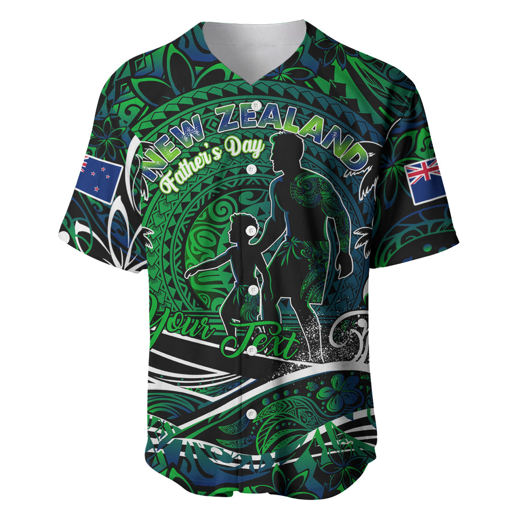 Father's Day New Zealand Baseball Jersey Special Dad Polynesia Paradise DT02 Green - Polynesian Pride