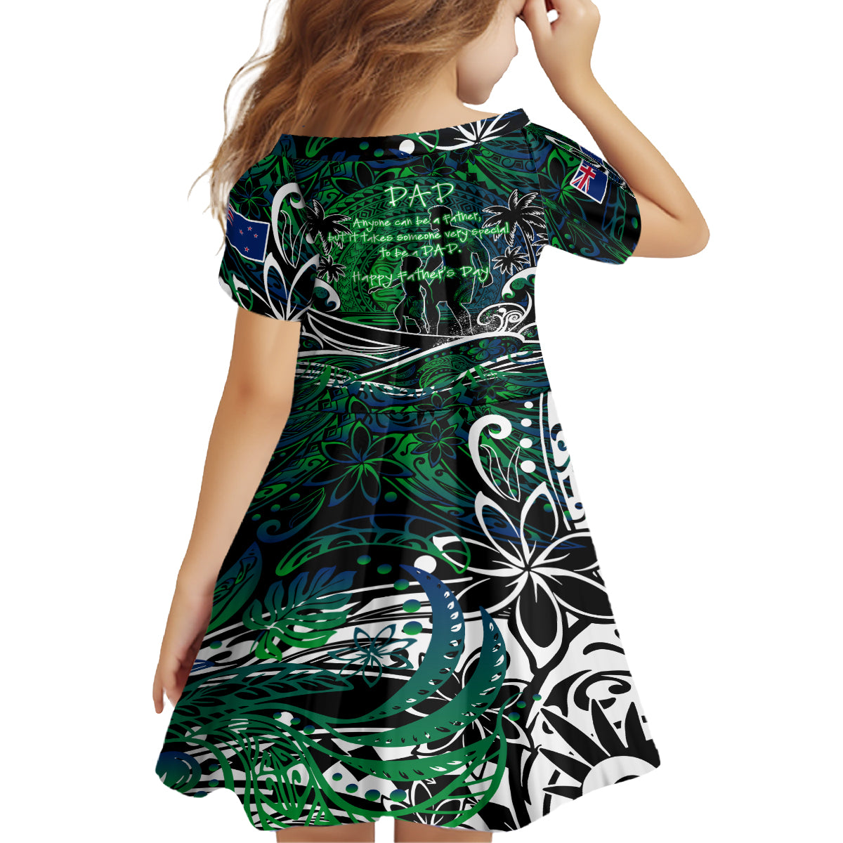 Father's Day New Zealand Family Matching Off The Shoulder Long Sleeve Dress and Hawaiian Shirt Special Dad Polynesia Paradise DT02 - Polynesian Pride