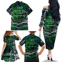 Father's Day New Zealand Family Matching Off The Shoulder Long Sleeve Dress and Hawaiian Shirt Special Dad Polynesia Paradise DT02 - Polynesian Pride