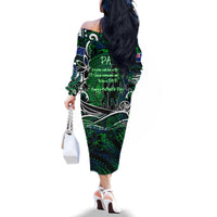 Father's Day New Zealand Family Matching Off The Shoulder Long Sleeve Dress and Hawaiian Shirt Special Dad Polynesia Paradise DT02 - Polynesian Pride