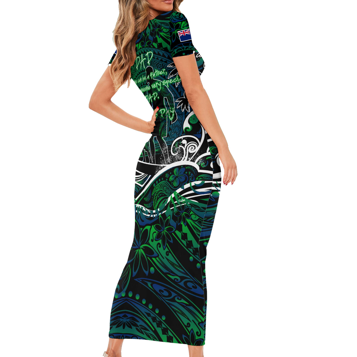 Father's Day New Zealand Family Matching Short Sleeve Bodycon Dress and Hawaiian Shirt Special Dad Polynesia Paradise DT02 - Polynesian Pride