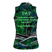 Father's Day New Zealand Women Sleeveless Polo Shirt Special Dad Polynesia Paradise DT02 - Polynesian Pride