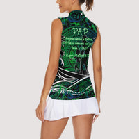 Father's Day New Zealand Women Sleeveless Polo Shirt Special Dad Polynesia Paradise DT02 - Polynesian Pride