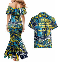Father's Day Tokelau Couples Matching Mermaid Dress and Hawaiian Shirt Special Dad Polynesia Paradise DT02 - Polynesian Pride