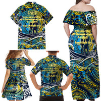 Father's Day Tokelau Family Matching Off Shoulder Maxi Dress and Hawaiian Shirt Special Dad Polynesia Paradise DT02 - Polynesian Pride