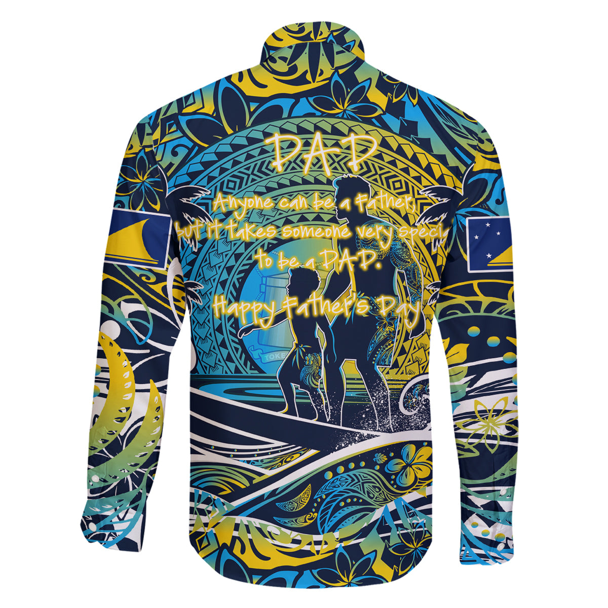 Father's Day Tokelau Family Matching Off Shoulder Maxi Dress and Hawaiian Shirt Special Dad Polynesia Paradise DT02 - Polynesian Pride