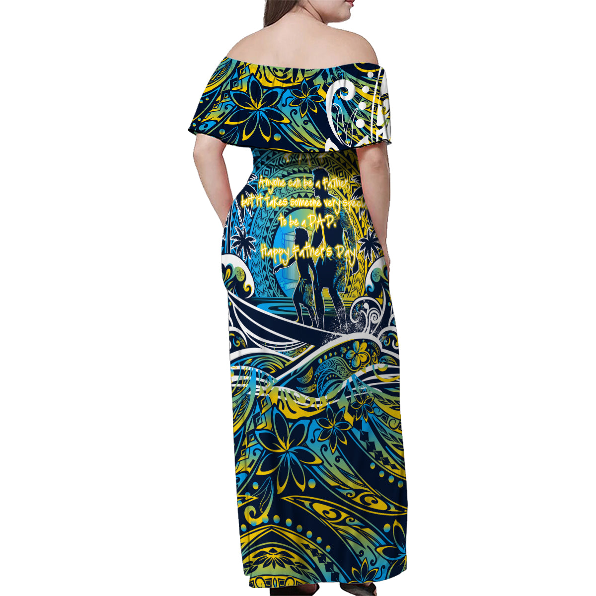Father's Day Tokelau Family Matching Off Shoulder Maxi Dress and Hawaiian Shirt Special Dad Polynesia Paradise DT02 - Polynesian Pride