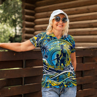Father's Day Tokelau Women Polo Shirt Special Dad Polynesia Paradise